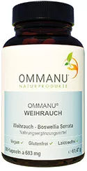 Ommanu Naturprodukte - Flasche mit OMMANU® WEIHRAUCH in Nahaufnahme